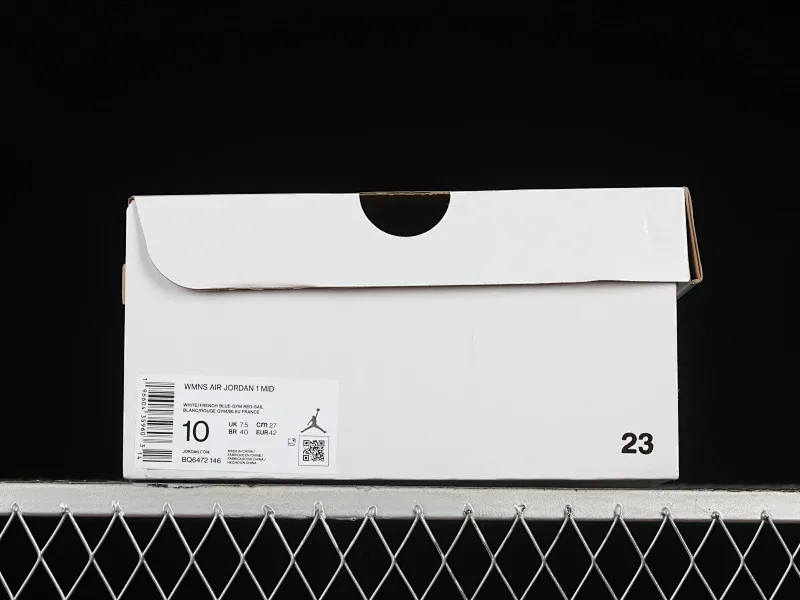 All categories Air Jordan Jordan series basketball shoes Air Jordan 1 Mid G version pure original Air Jordan 1 Mid "French Blue" AJ1 Joe 1 red and blue stitching French flag mid-top basketball shoes BQ6472-146